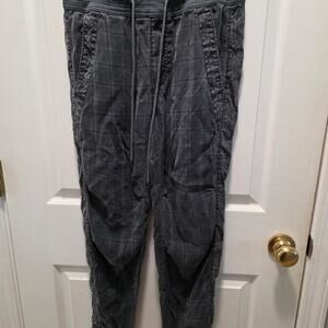 Anthropologie Gray Plaid & Leopard Print Joggers XS Lyocell Sweatpants